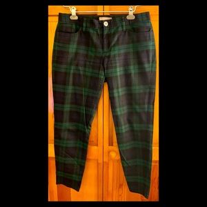 Plaid Skinny Ankle Pant